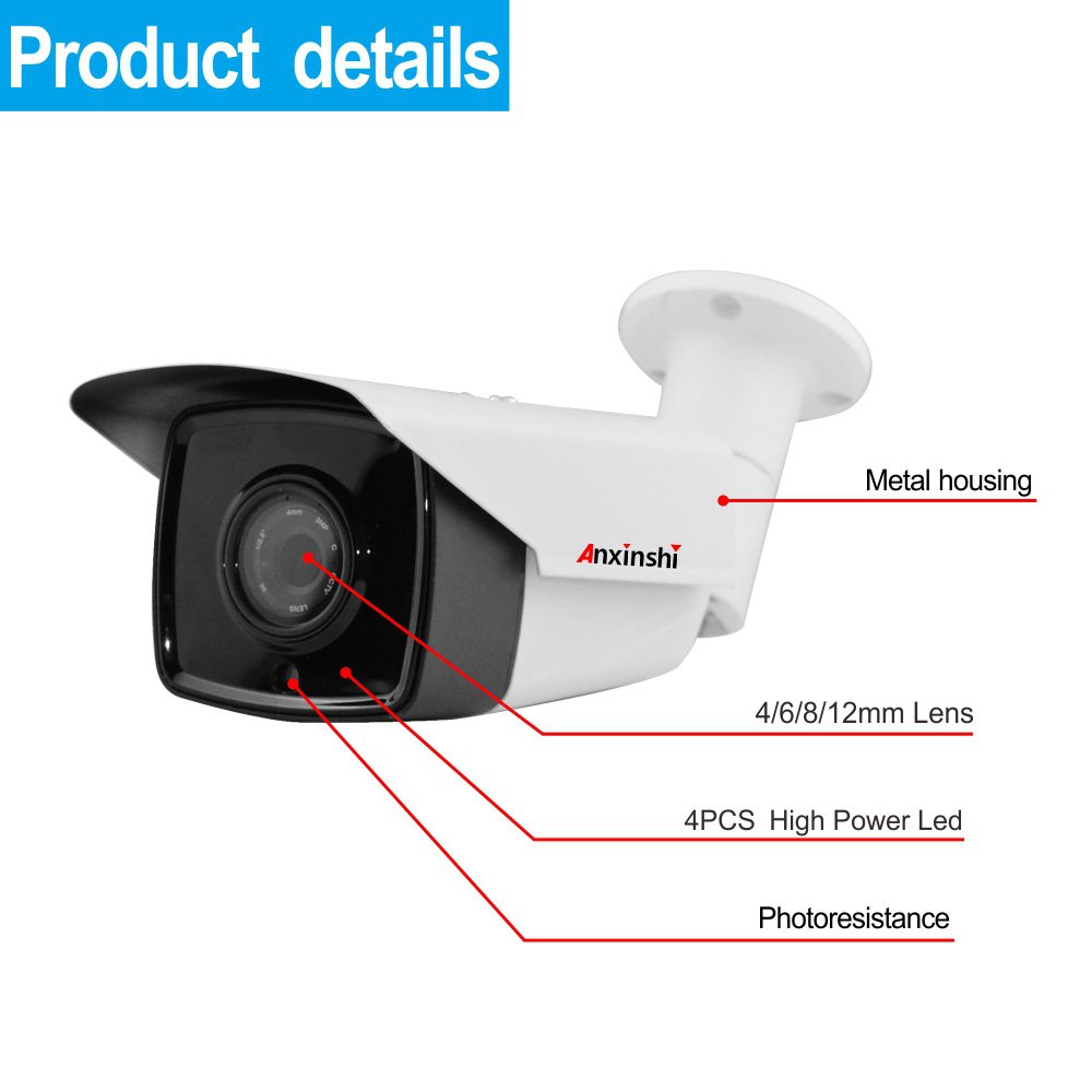 Anxinshi Surveillance Security System for Home CCTV Camera System for home use