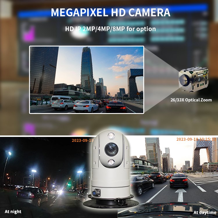 Multi-Functional Waterproof 360 Policecar Security Mdvr Monitoring System Network Magnetic Camera Ir Vehicle Mounted Ptz Camera