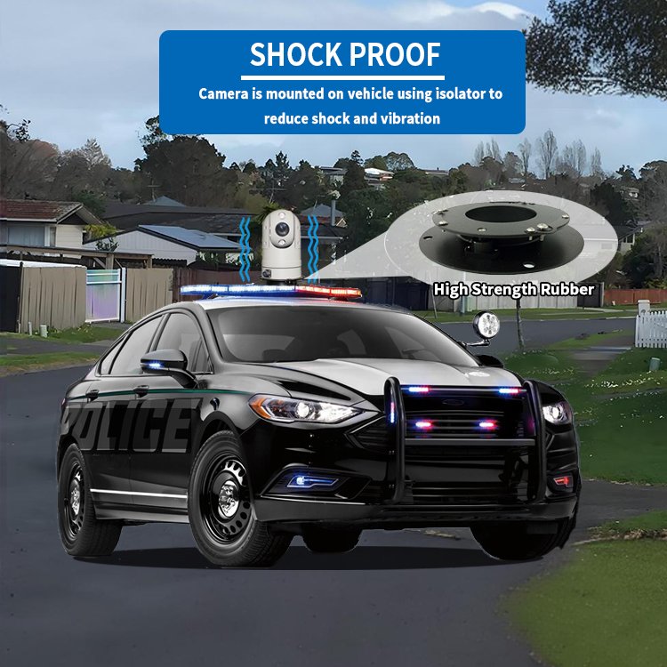Multi-Functional Waterproof 360 Policecar Security Mdvr Monitoring System Network Magnetic Camera Ir Vehicle Mounted Ptz Camera