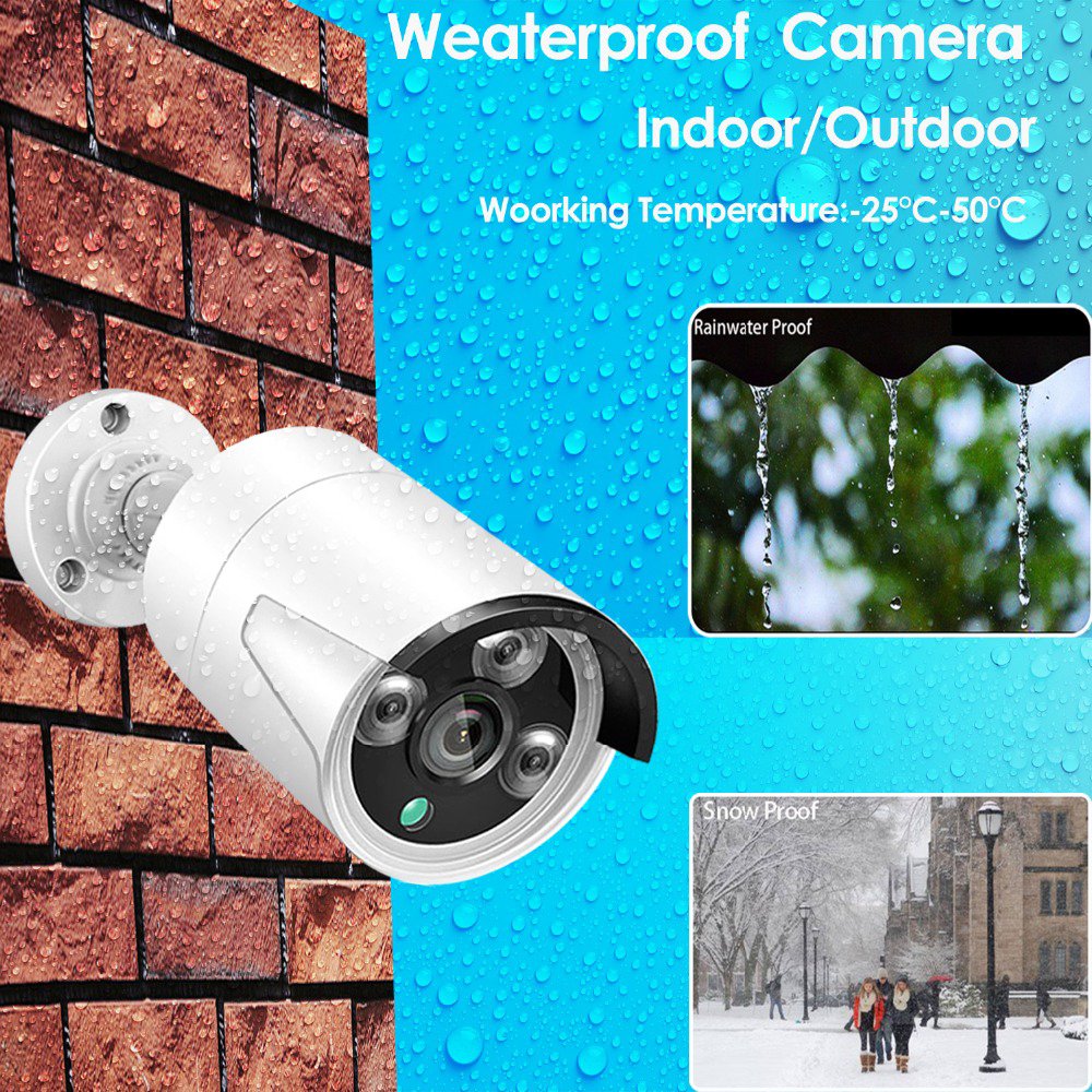 4CH/8CH NVR POE CCTV System 2.0MP Full HD Vandalproof IR 1080P p2p hd ip camera home outdoor Security Surveillance Kit
