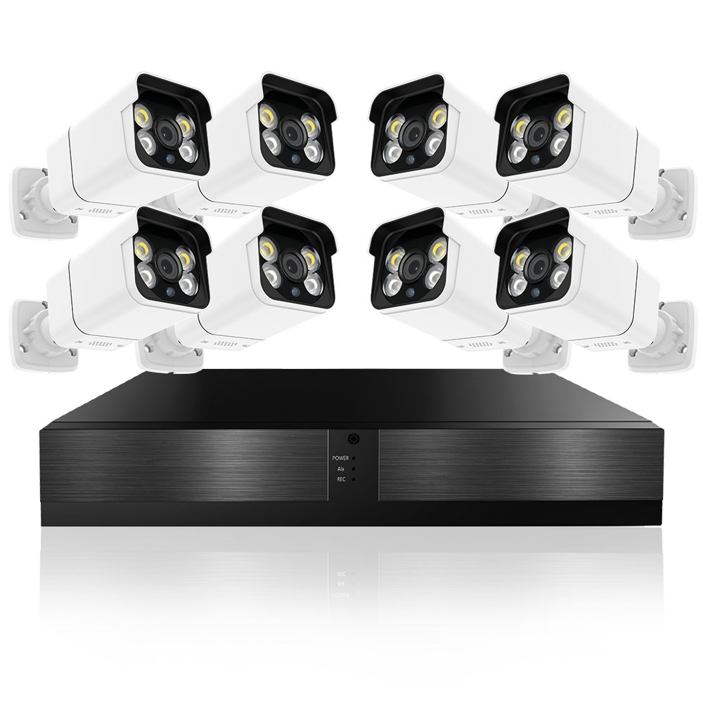 WESECUU security camera system manufacturer 4K 8ch POE NVR kits 8MP HD AI human outdoor ip camera kit security camara price