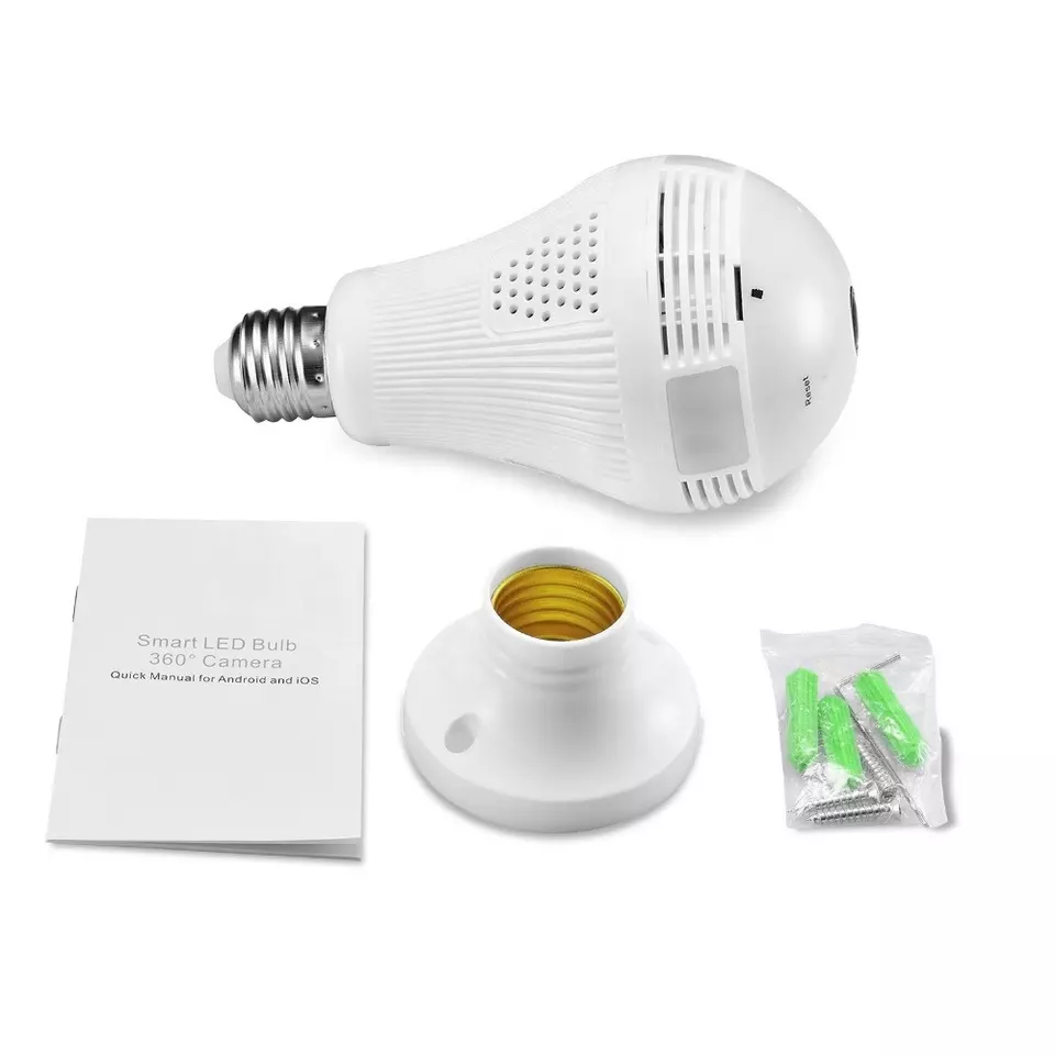 360 Panaromic VR 2MP small light Bulb wifi camera surveillance Wireless Lamp 1080P security camera