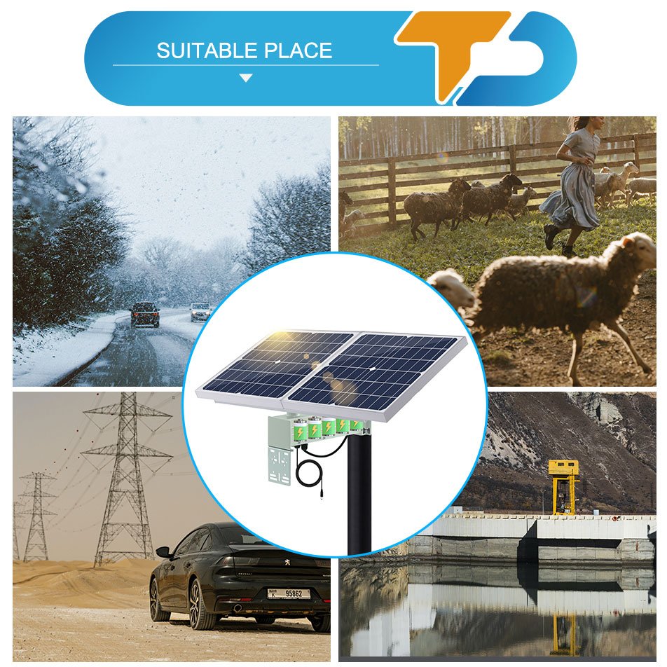 TecDeft offgrid solar energy 30ah storage batteries 30w solar power system full kit for ground solar power surveillance cctv