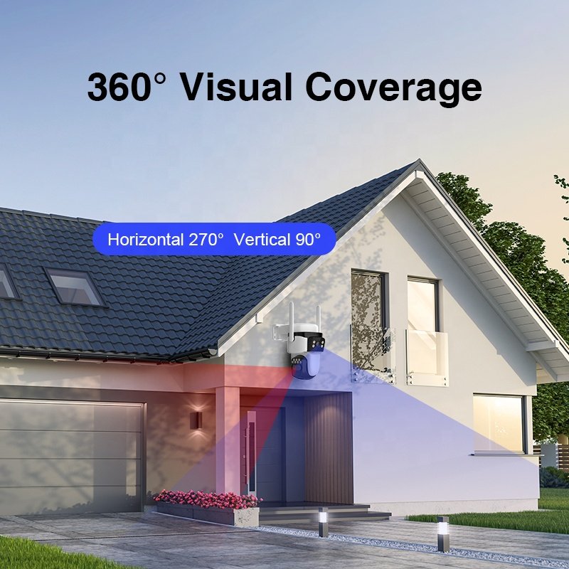 8MP AOV Dual Lens Solar Camera 4g Motion Detection Auto Tracking Free Cloud Storage Alarm Push PTZ Wireless Wifi Camera O-Kam 4K