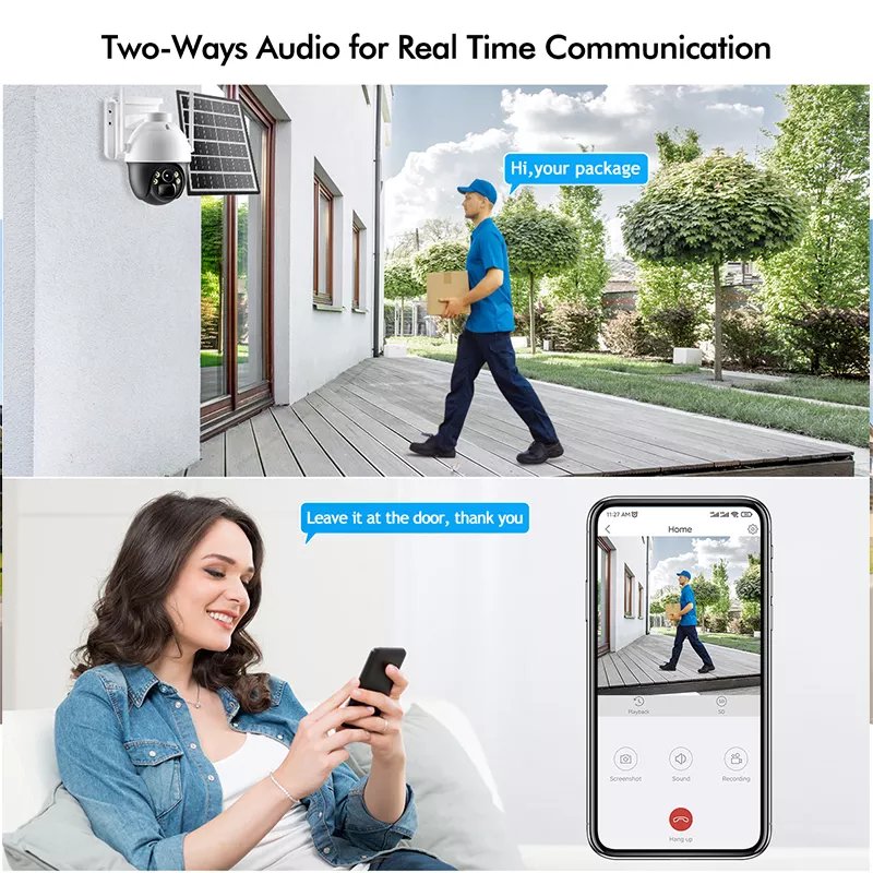 Hot Selling Sunisee 3MP Security Tapo Home System H.265 Video Outdoor Solar Surveillance & Ip Wifi Camera