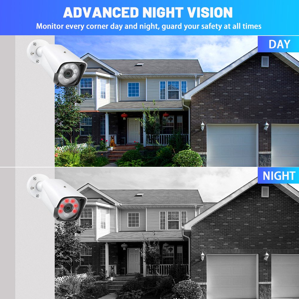 WESECUU surveillance system AI IP POE cctv system camera home/Outdoor security camera system security camera