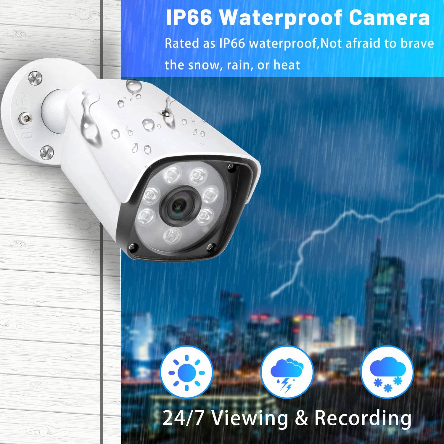 WESECUU surveillance system AI IP POE cctv system camera home/Outdoor security camera system security camera