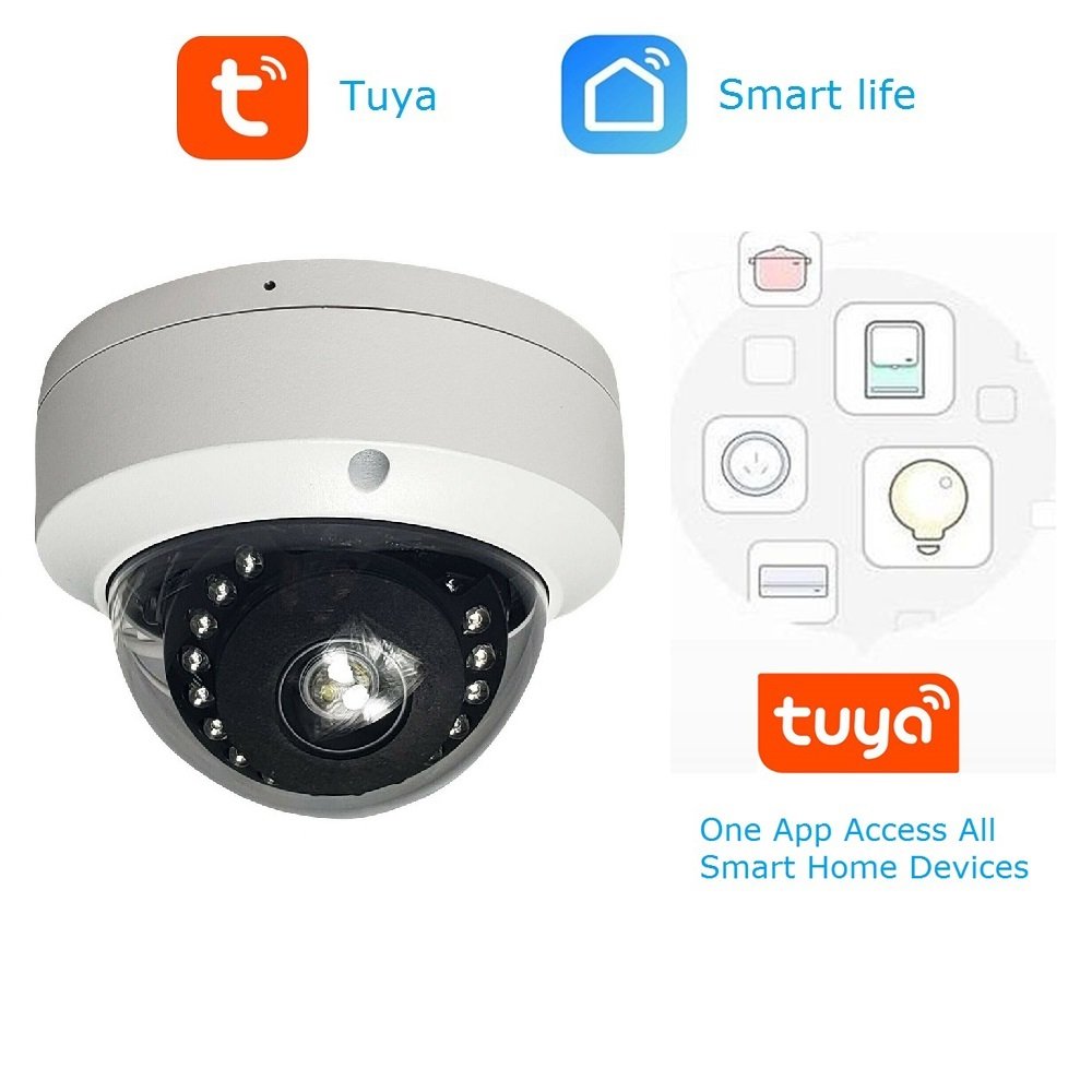 Tuya Smart HD Security Camera WiFi Dome IP Camera Wireless Home Surveillance System Two Way audio Motion Detection camera
