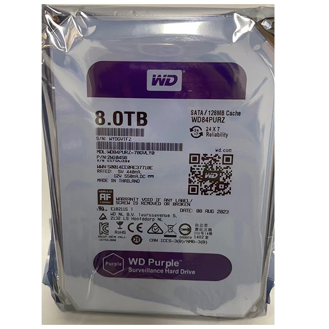 WD Purple 1TB 2TB 4TB 6TB Surveillance HDD Hard Disk Drive SATA 6.0Gb/s 3.5" Interal HDD for cctv Camera AHD DVR IP Camera NVR