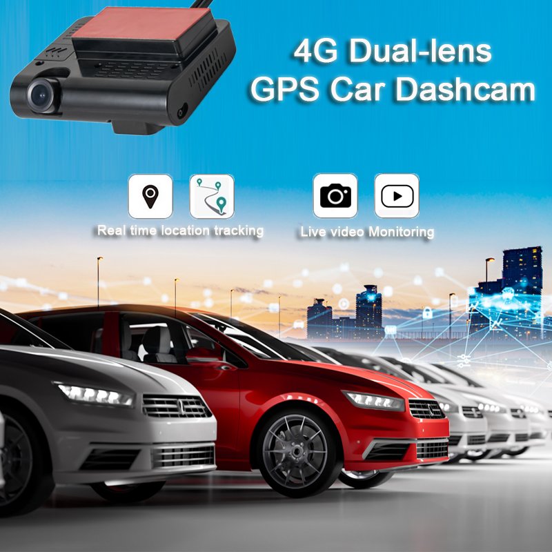 Dashcam 4G dual-lens front inside Dash Cam DVR Video Camera For Car GPS Tracking Based On Sim Card
