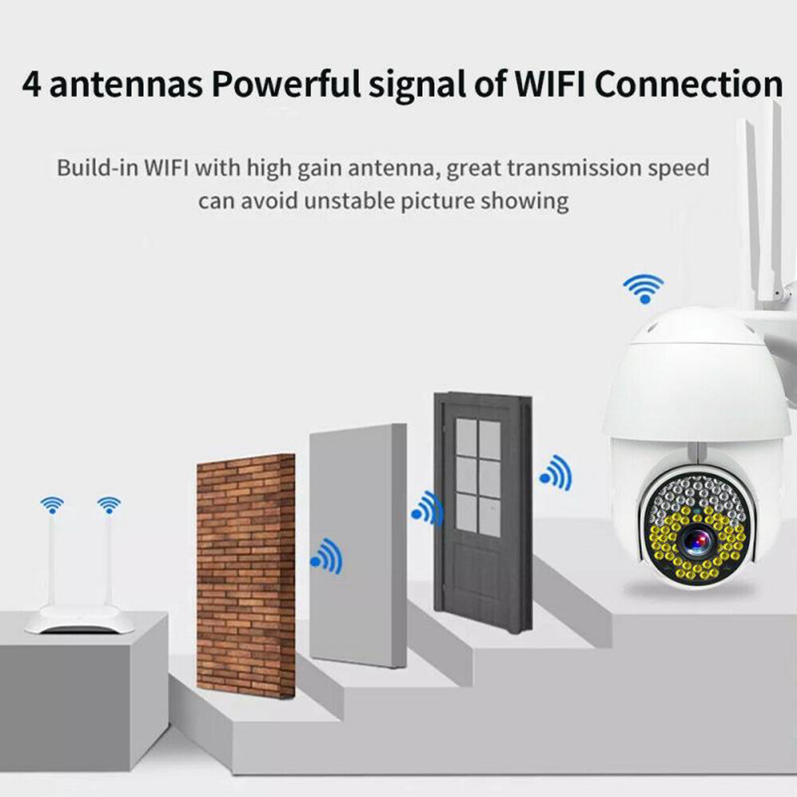 V380 Pro Security Cctv Camera System Auto Tracking Motion Detection WiFi Security Camera