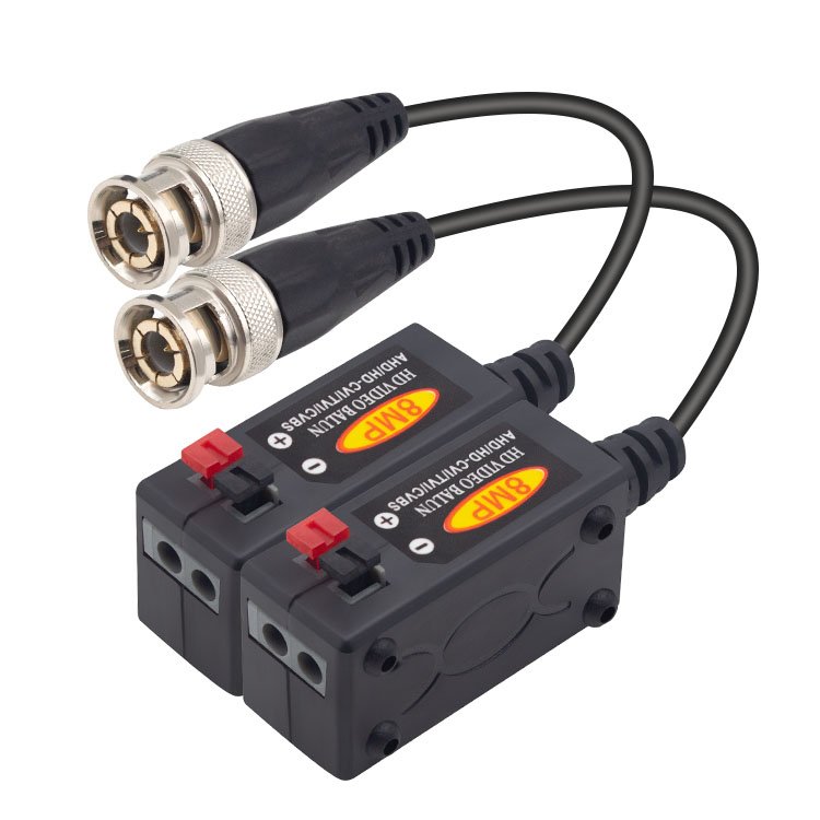Twisted Pair balum HD 1080p 5mp 8mp tvi cvi passive bnc video balun Connector for cctv Surveillance Security System