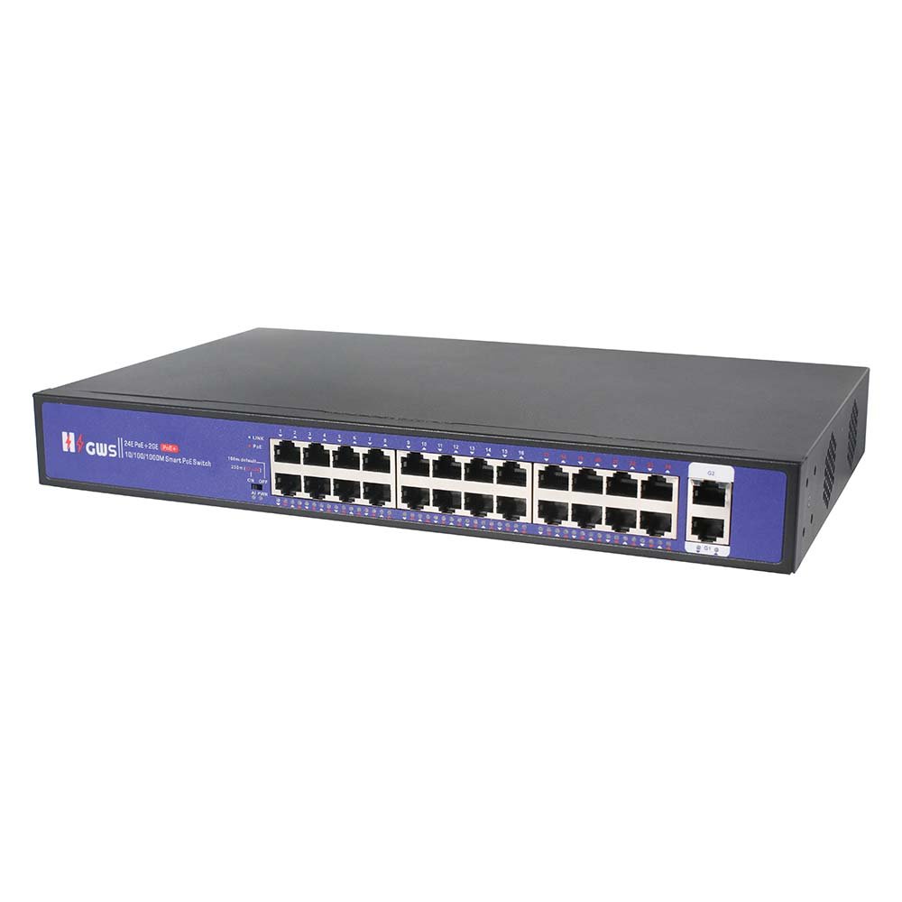 GWS-1024PSD Switch 24*10/100M PoE electrical port + 2*10/100/1000M electrical port non-NMS PoE Switch for CCTV NVR using