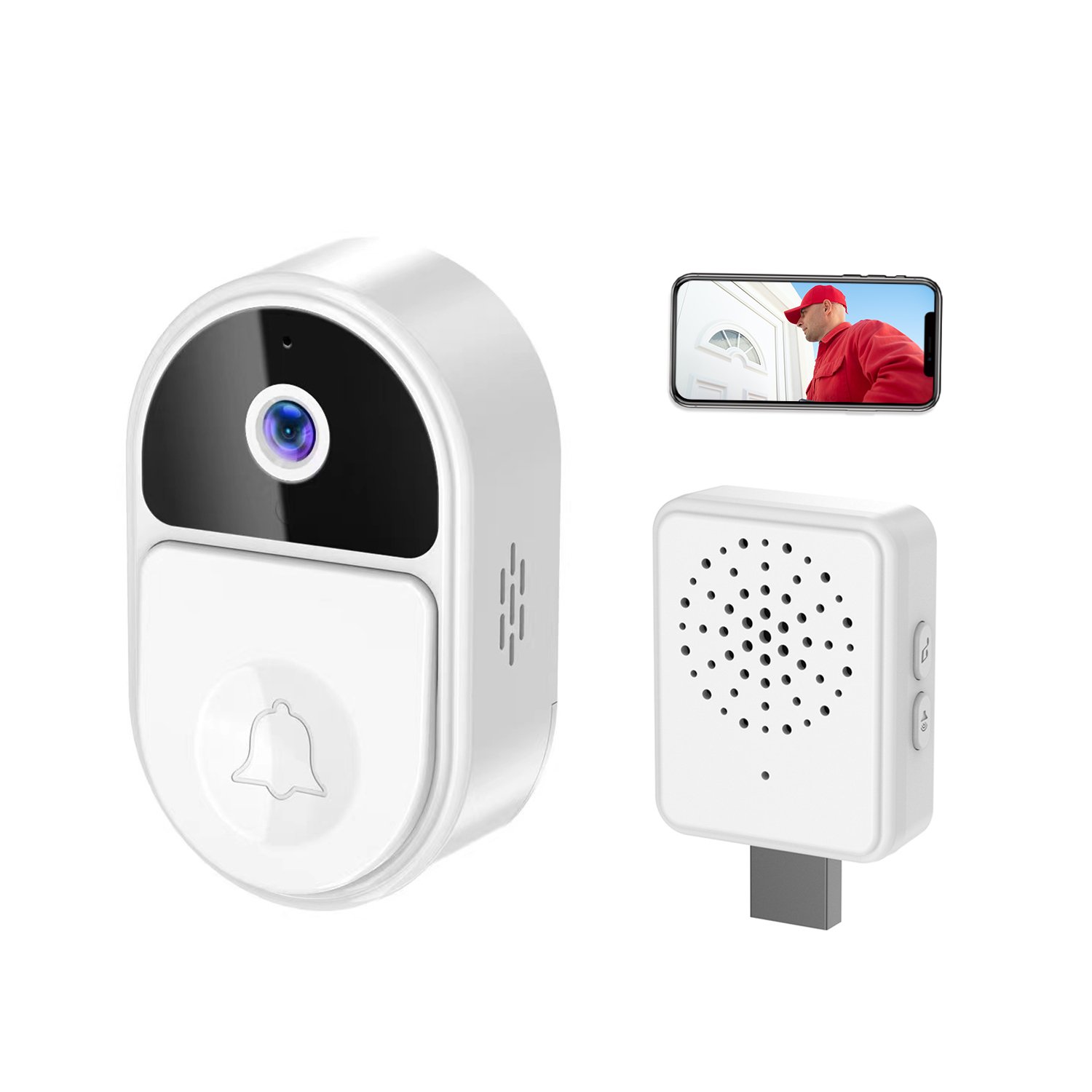 Hot Selling WiFi Electronic Smartphone Ring Smart Video Baby Monitoring Home Security Camera System Wireless Door Bell Camera