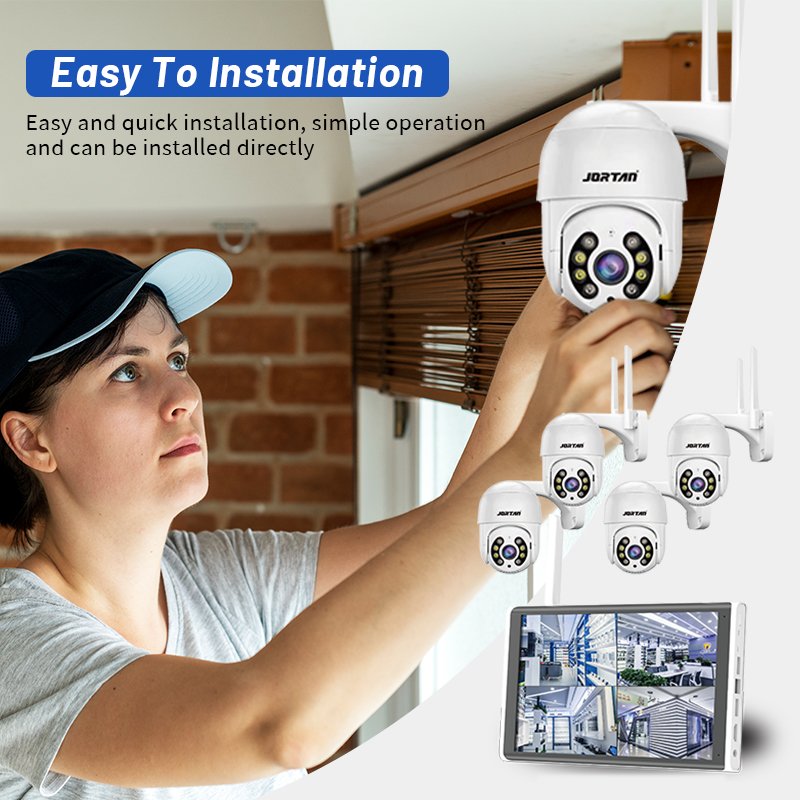 10 inch monitor surveillance 4CH 8CH CCTV LCD Screen home security PTZ outdoor Wireless IP Camera CCTV Wifi Nvr system