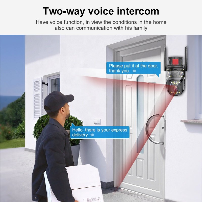 New 6mp 4g Sim Card Network Camera Wifi Wireless Home Security Cctv System Two Way Intercom IP Camera Outdoor 4K
