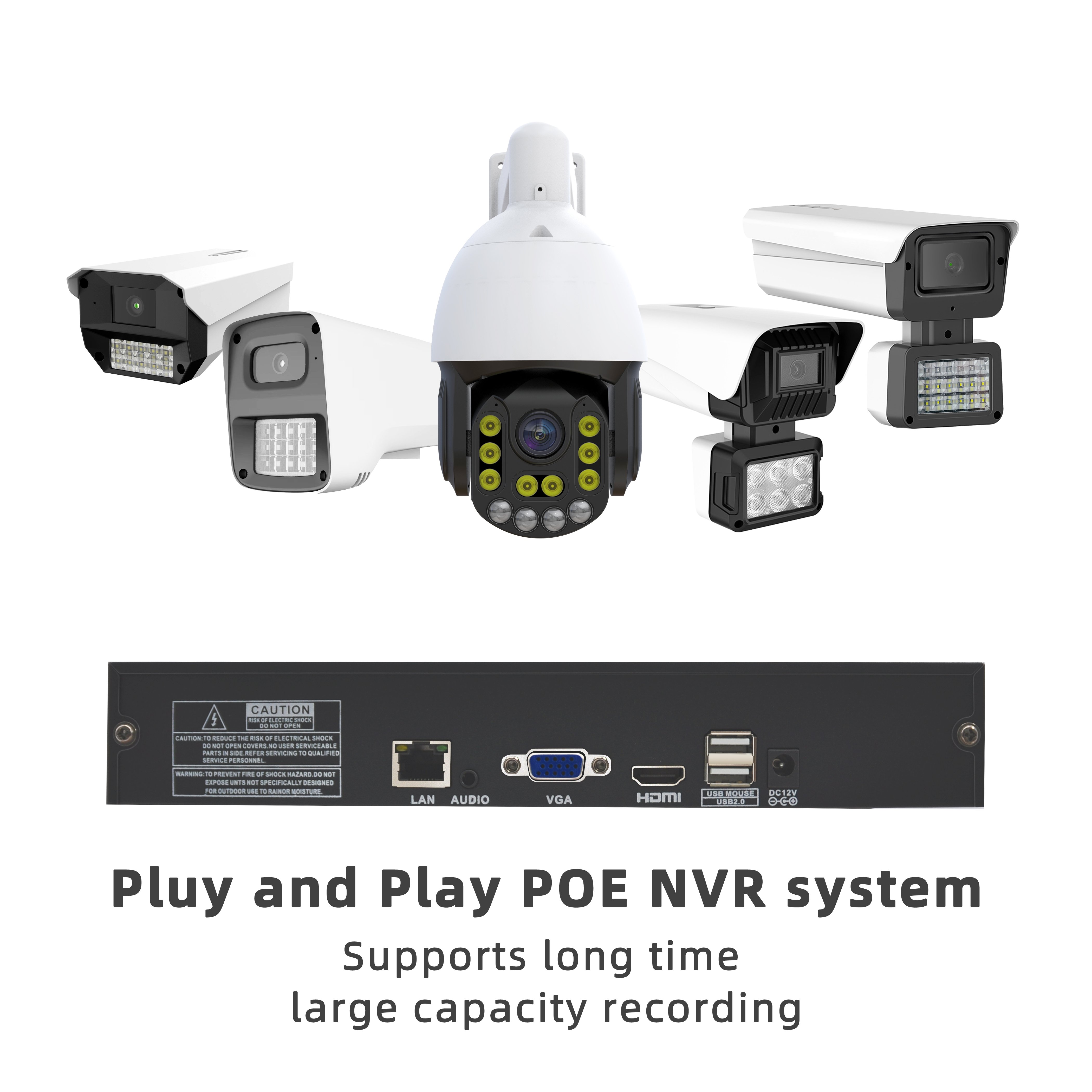10CH 16CH 32CH 64CH H.265 5MP Seetong NVR Network Video Recorder for IP Camera H.265 NVR Security System
