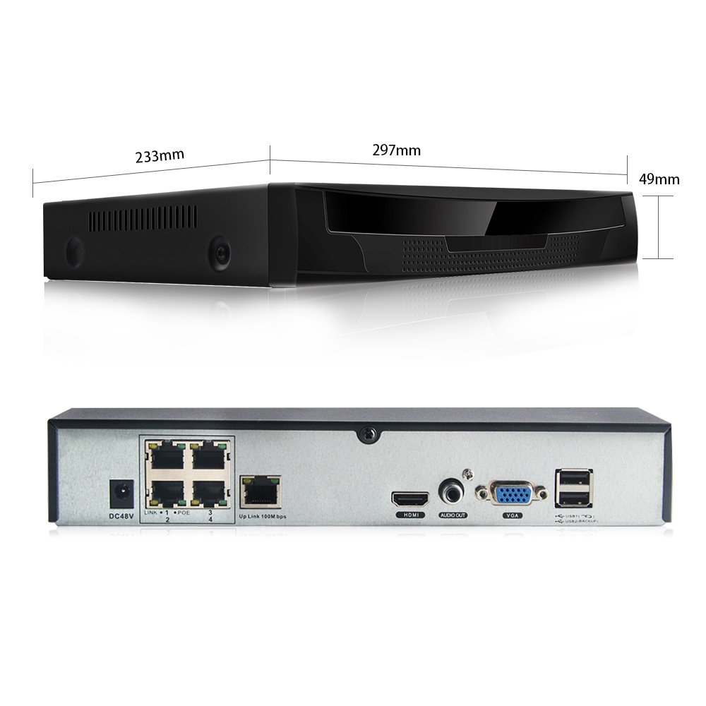 Loosafe 4ch 3mp Security Poe Nvr Smart Home Cctv 5mp Surveillance System With Audio