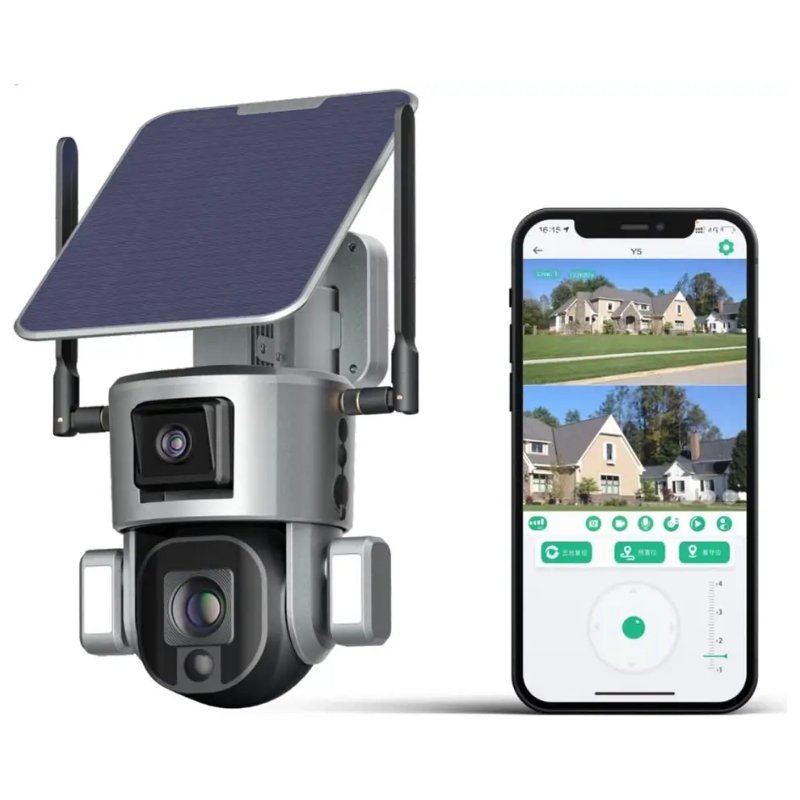 WZ-Y5 4G 4K Solar Powered Cctv Camera 4G 10x Zoom Network Sim Card Surveillance Home Security Cam