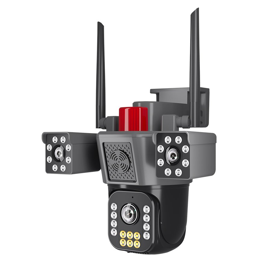 Hot selling 3 lens network Camera for home smart security camera cctv indoor or outdoor security smart camera with speaker