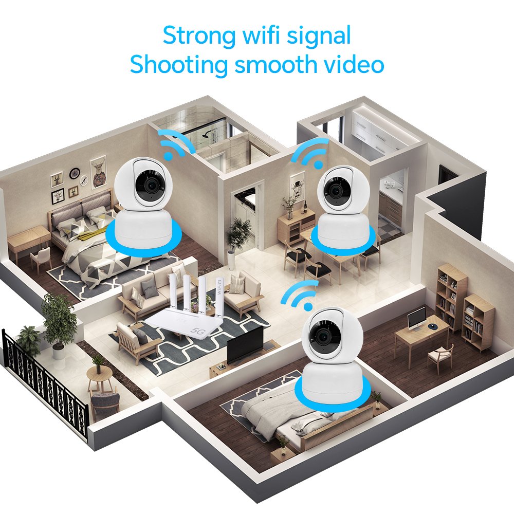 Fhd 1080P Wifi Pet Baby Monitoring Camera Surveillance Ip Camera Monitor Wireless Smart Tracking Wifi Cameras