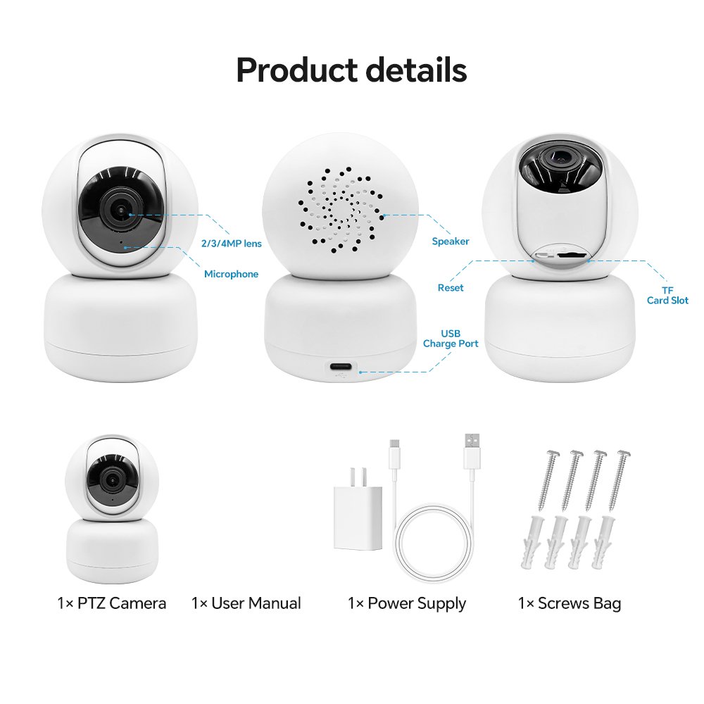 Fhd 1080P Wifi Pet Baby Monitoring Camera Surveillance Ip Camera Monitor Wireless Smart Tracking Wifi Cameras