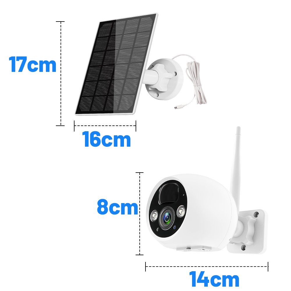 WESECUU CCTV 5200mA Wifi System Security Surveillancee Kit Solar Panel Power Solar Battery Camera Connected To Mobile Phone