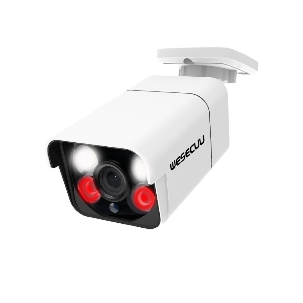WESECUU 8MP 4K Bullet Fisheye 4ch HD POE IP camera kit CCTV camera security camera outdoor