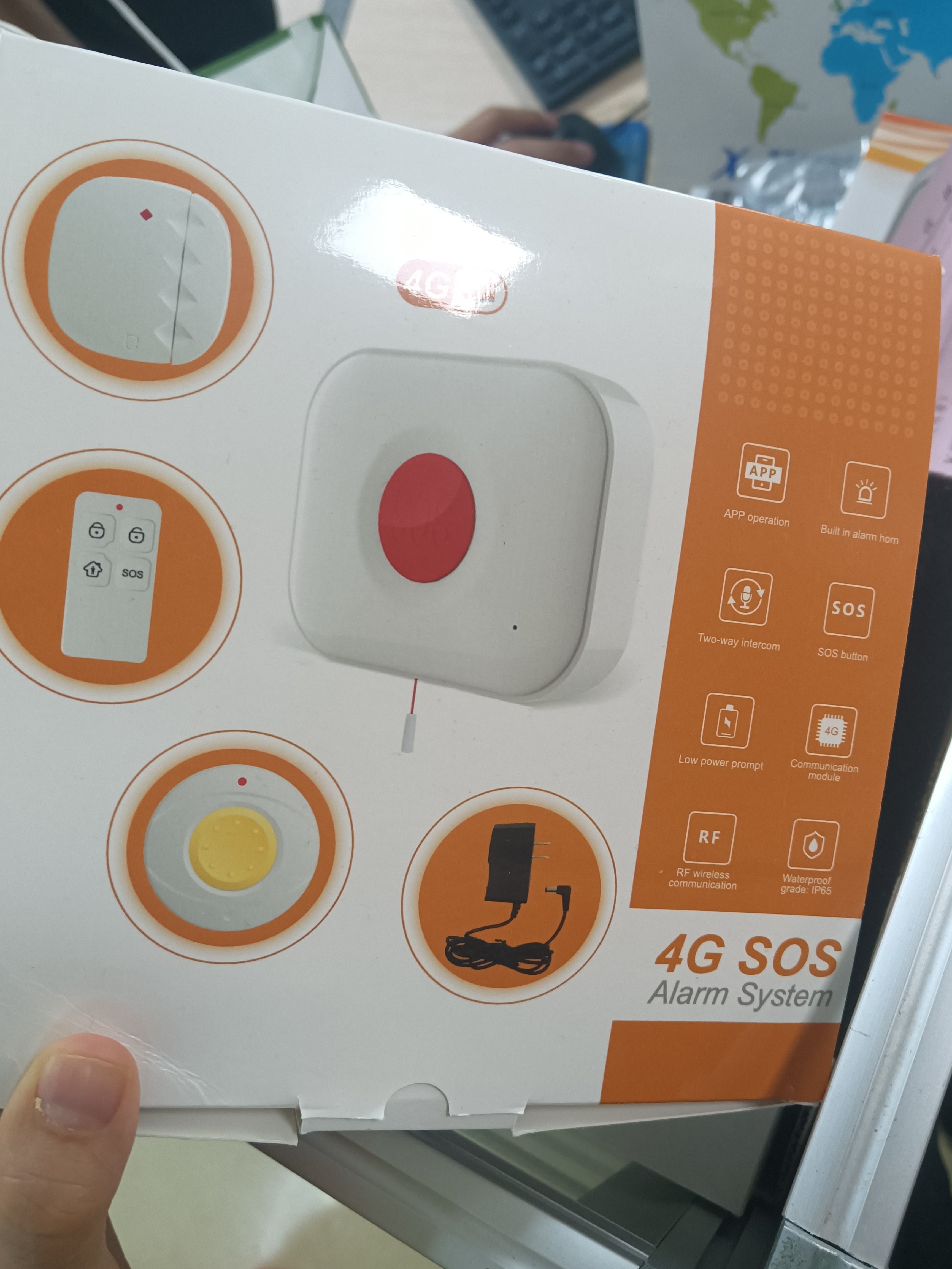 Smart 4G GSM SMS SOS Emergency Panic Button with intercom