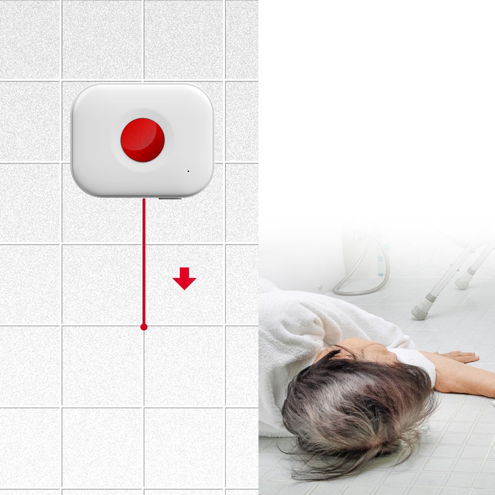 Smart 4G GSM SMS SOS Emergency Panic Button with intercom