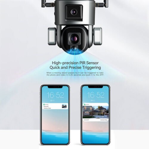 360 5g Smart Ip 4k Spy Construction Lamp Solar Cctv Kit Wireless Outdoor Wifi Home Security Cameras System Surveillance
