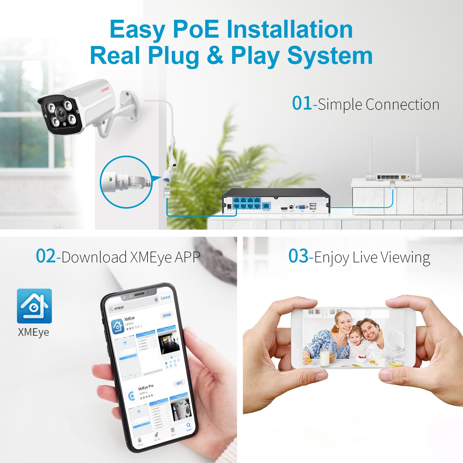 2019 Best Sales 8 Channel Ip Camera With Poe Function Video Sequirity Surveillance Camera System IR 1080P Poe Nvr Kit