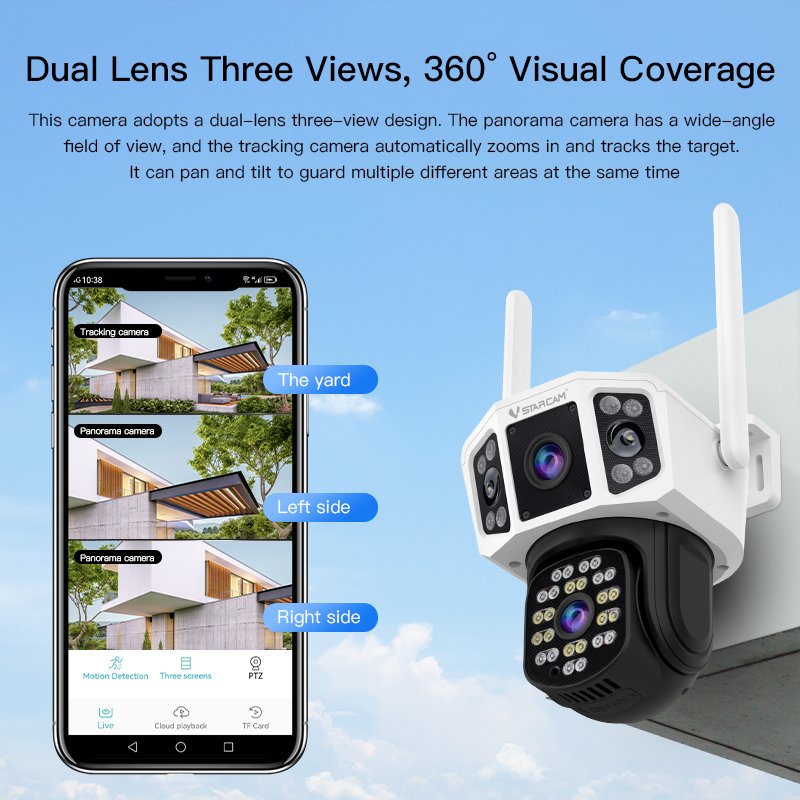 Vstarcam 4G Surveillance system Wide Angle Night Vision Two-Way Audio monitoring camera support NVR SD Card Storage 4g camera