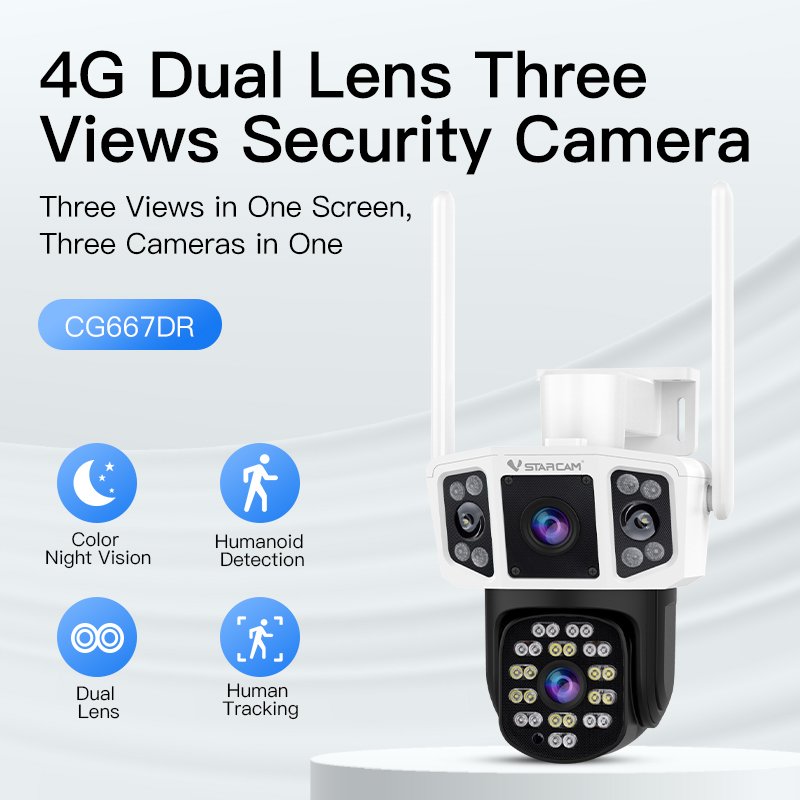 Vstarcam 4G Surveillance system Wide Angle Night Vision Two-Way Audio monitoring camera support NVR SD Card Storage 4g camera