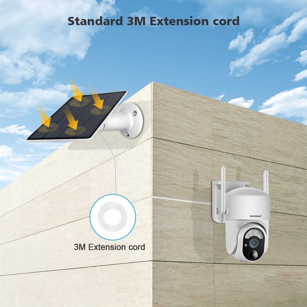 5MP 4G SIM Card Solar Panel Camera Rechargeable Battery PTZ Outdoor PIR Motion Detection 2-Way Audio 3MP Wifi Security Camera