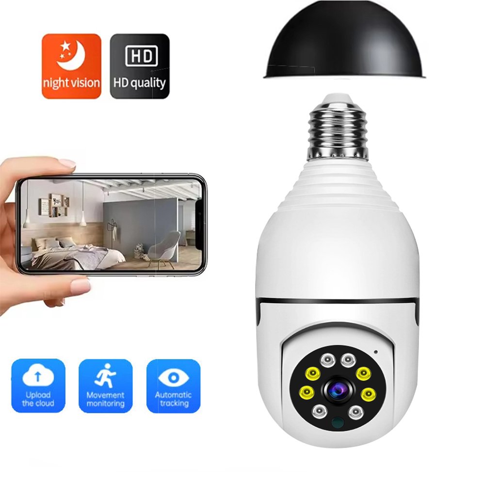 Surveillance v380pro 1926P 3mp panoramic wireless lightbulb ip e27 ptz 360 degree wifi cctv security light bulb camera