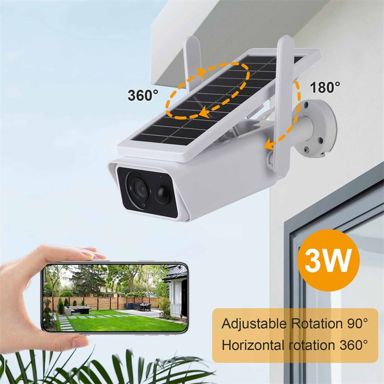 Haishamao 4MP Solar Panel CCTV Camera Max Wireless WiFi Outdoor Home Security 3W 2.4G WiFi Camera IP66 Weatherproof