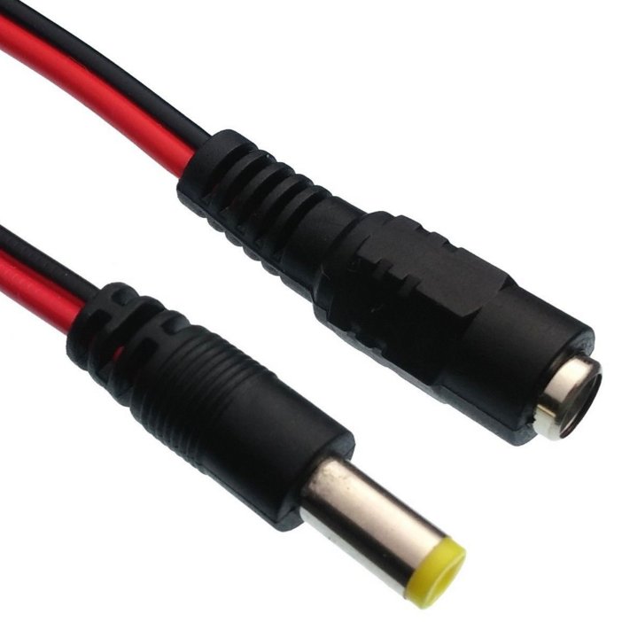 Male Cable Plug Wire 5.5*2.1mm 12V DC Power Pigtail For CCTV Security 30cm