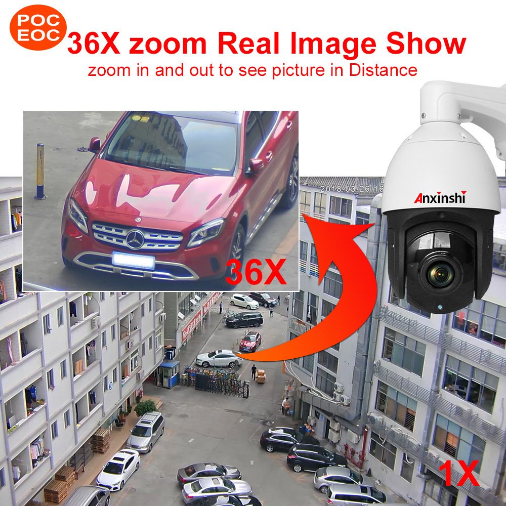 Security monitoring high-definition network camera, 5-megapixel 36x zoom camera metal camera