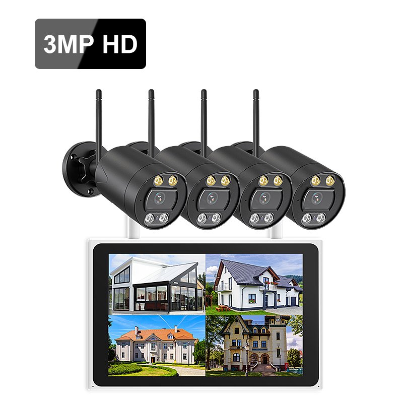 Home Surveillance Cctv Wireless System 4ch 8ch Tuya Smart Wifi Nvr Kit Outdoor 3MP Wireless Security Camera System