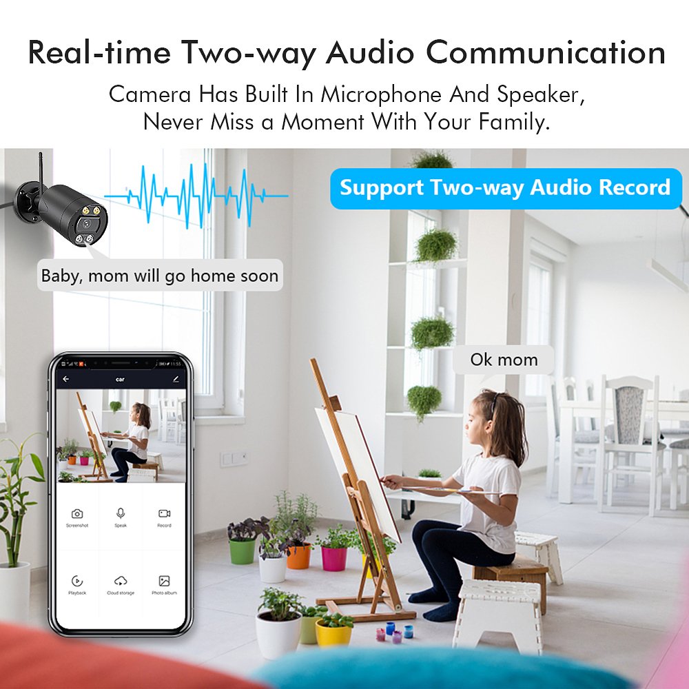 Home Surveillance Cctv Wireless System 4ch 8ch Tuya Smart Wifi Nvr Kit Outdoor 3MP Wireless Security Camera System