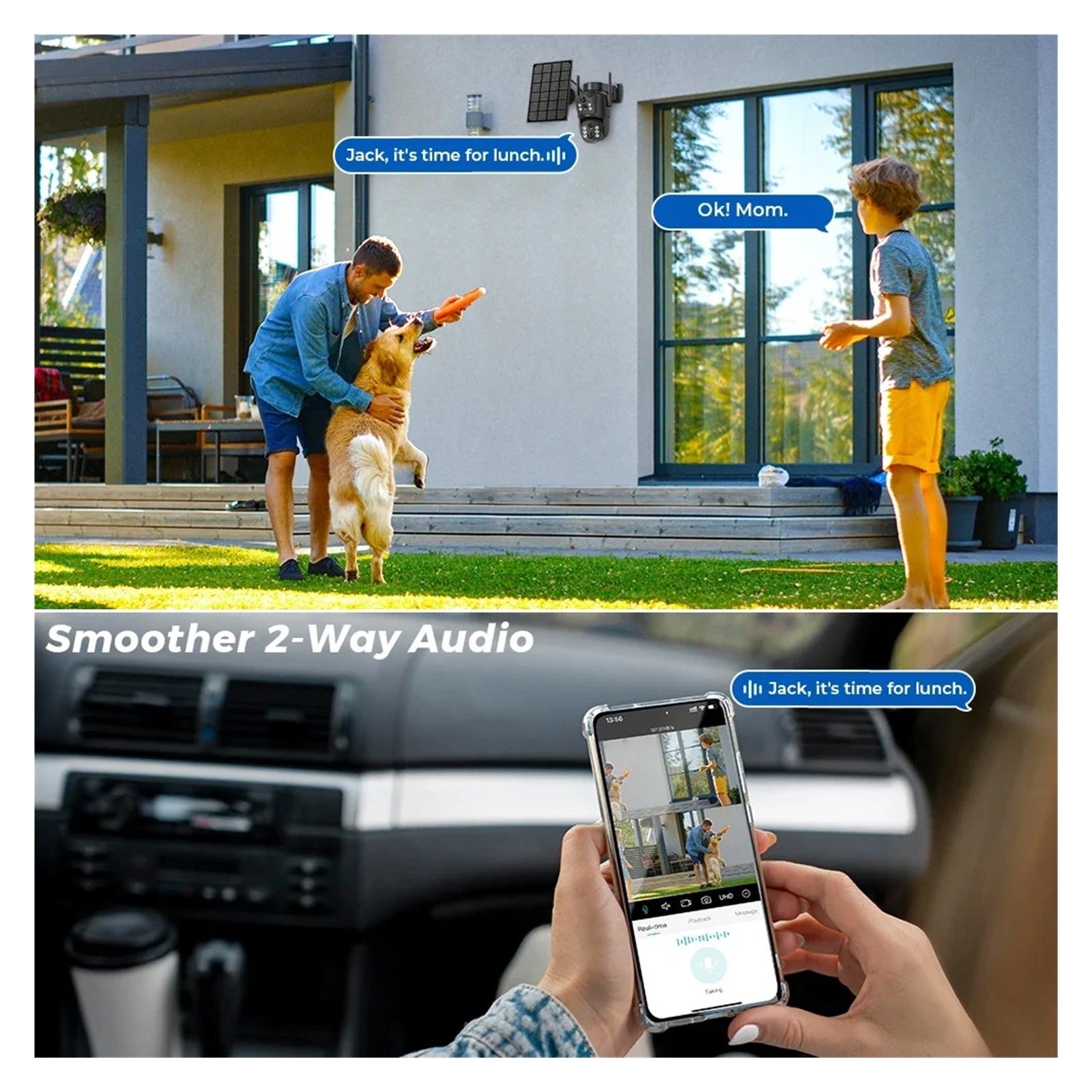 Senhuo 4k 87,800 Mah Battery Dual Lens WIFI IP Solar Camera, PIR Body Detection Night Vision Security Monitoring ICSEE