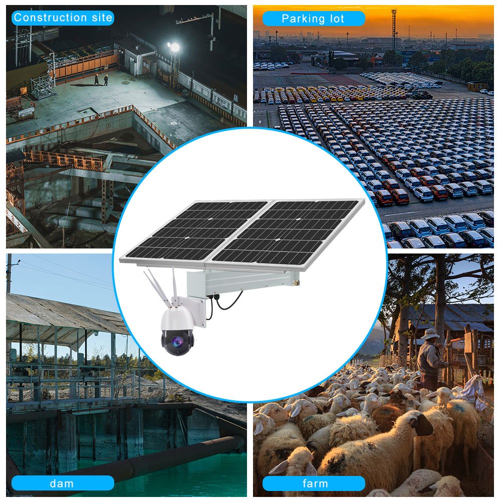 TecDeft Surveillance IP Solar Powered Battery Cameras Wireless PTZ CCTV Outdoor Security WIFI 4G Solar Camera With Sim Card