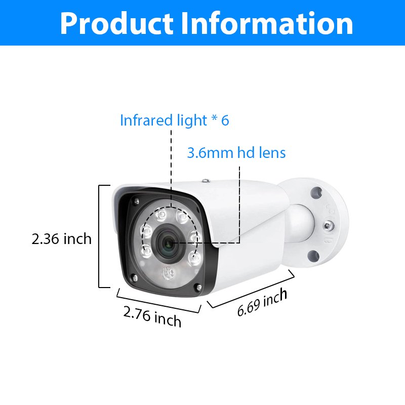 WESECUU Manufacturer 2MP 5MP 8MP 4K DVR AI Alarm Bullet Night Vision AHD TVI CVI CCTV Home Outdoor Security Surveillance Camera