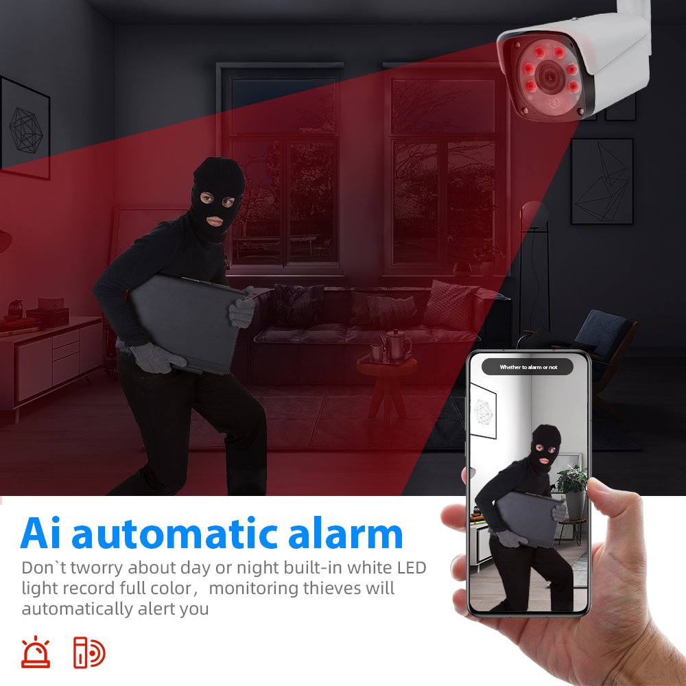 WESECUU Manufacturer 2MP 5MP 8MP 4K DVR AI Alarm Bullet Night Vision AHD TVI CVI CCTV Home Outdoor Security Surveillance Camera