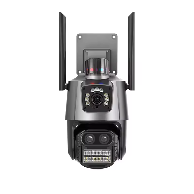 A26 9MP Security Camera WiFi Outdoor Three Lens Dual Screen 8X Zoom CCTV Camera Home Security Surveillance ICsee NVR Bluetooth