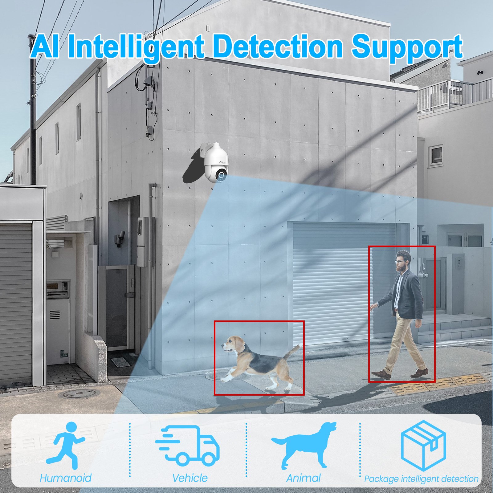 ANRAN 8ch Camera Security System Ptz Camera 3K 5Mp Rotate Poe NVR IP66 Waterproof Home Surveillance Product