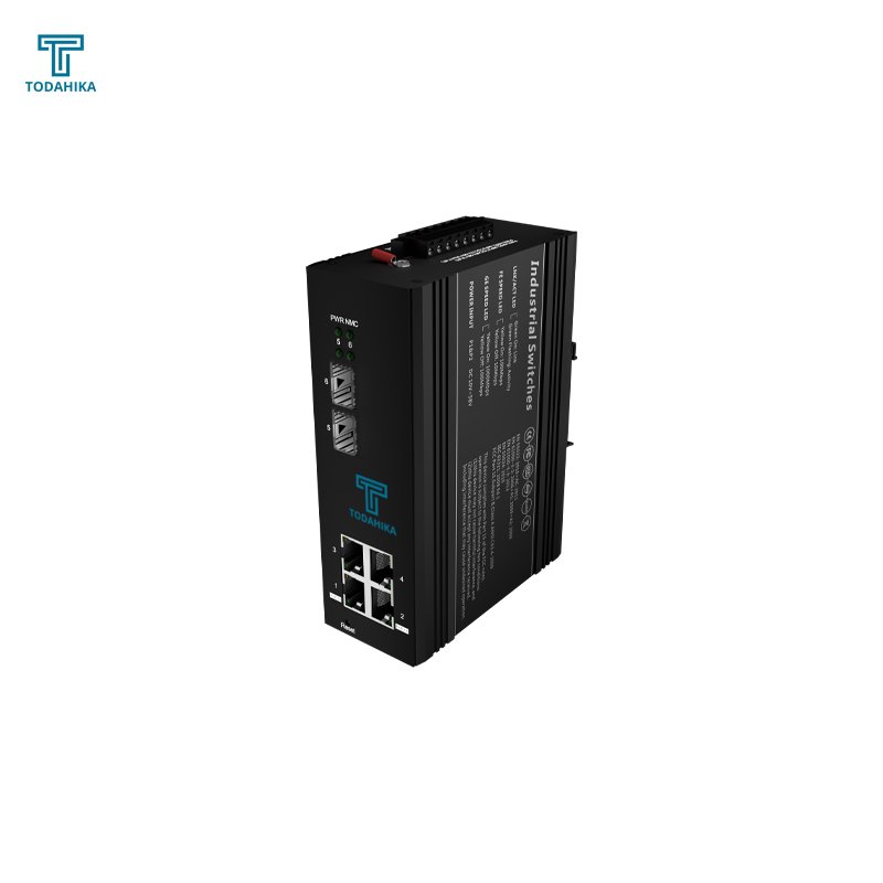 Telecommunications 2 x Gigabit SFP 4 x 1000Base-T PoE Port Layer2 Managed Industrial POE Switch