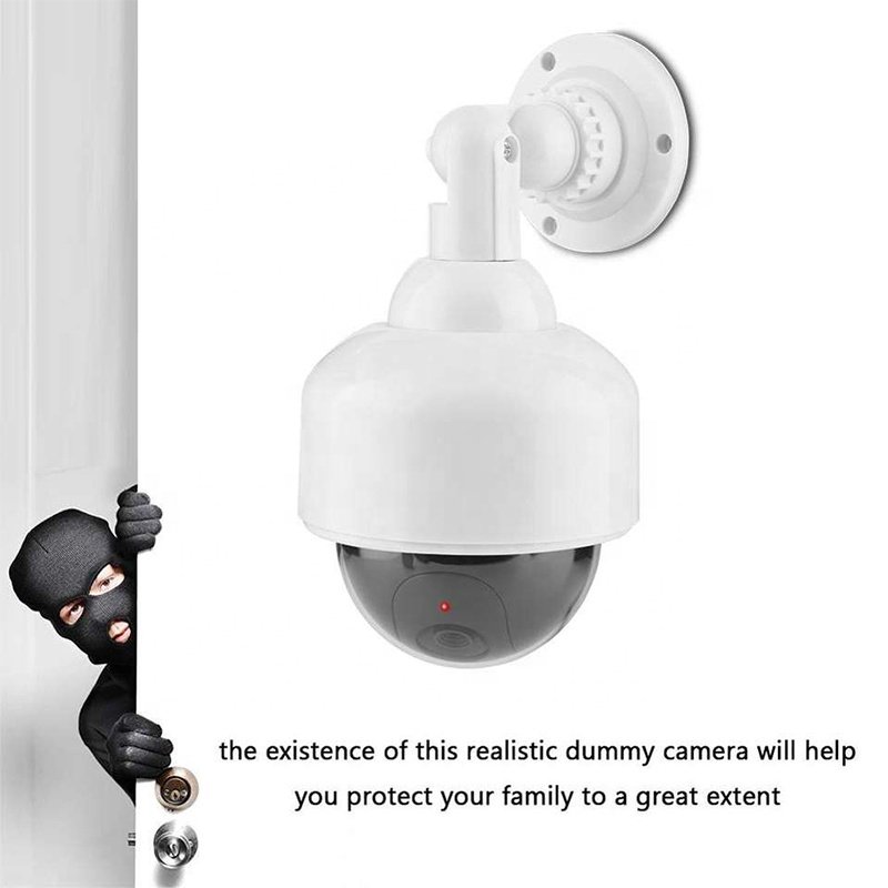 Outdoor simulation safety simulation virtual simulation dome closed circuit television camera with flashing LED warning light