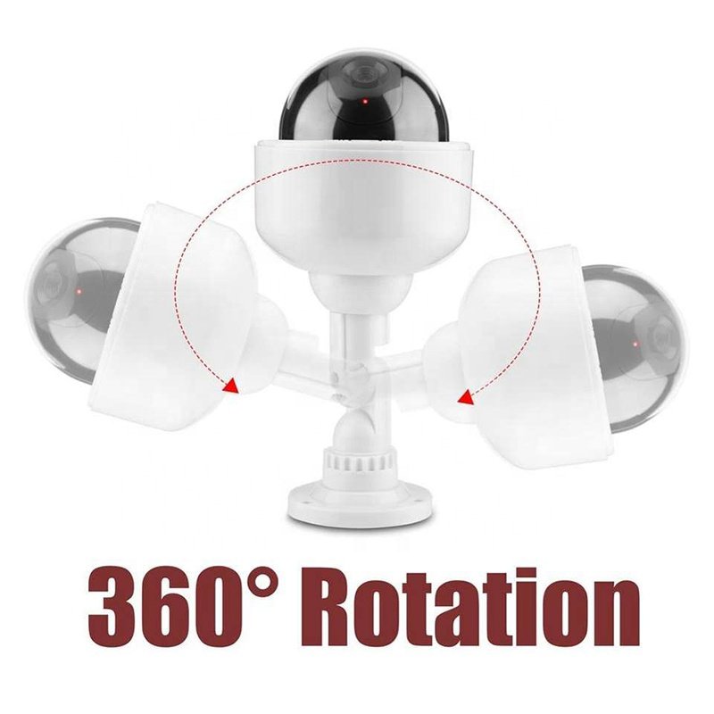 Outdoor simulation safety simulation virtual simulation dome closed circuit television camera with flashing LED warning light